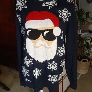 Navy Santa Sweater